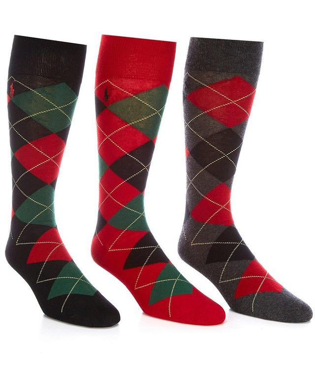 Polo Ralph Lauren Assorted Argyle Dress Socks 3-Pack Product Image