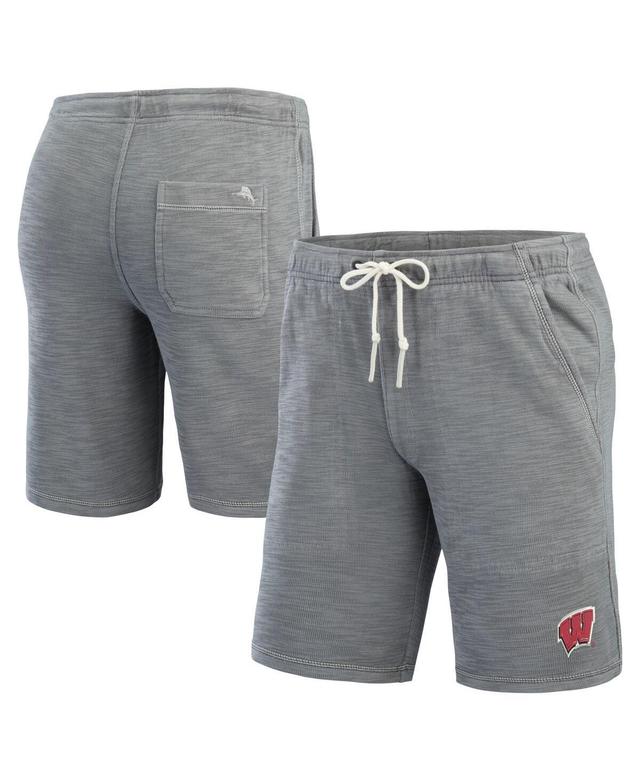 Tommy Bahama Mens Gray Wisconsin Badgers Tobago Bay Tri-Blend Shorts Product Image