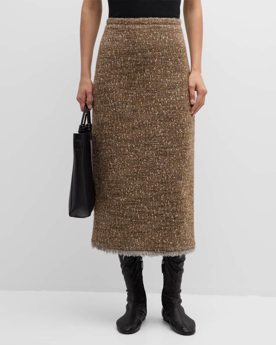 Tweed Midi Pencil Skirt Product Image