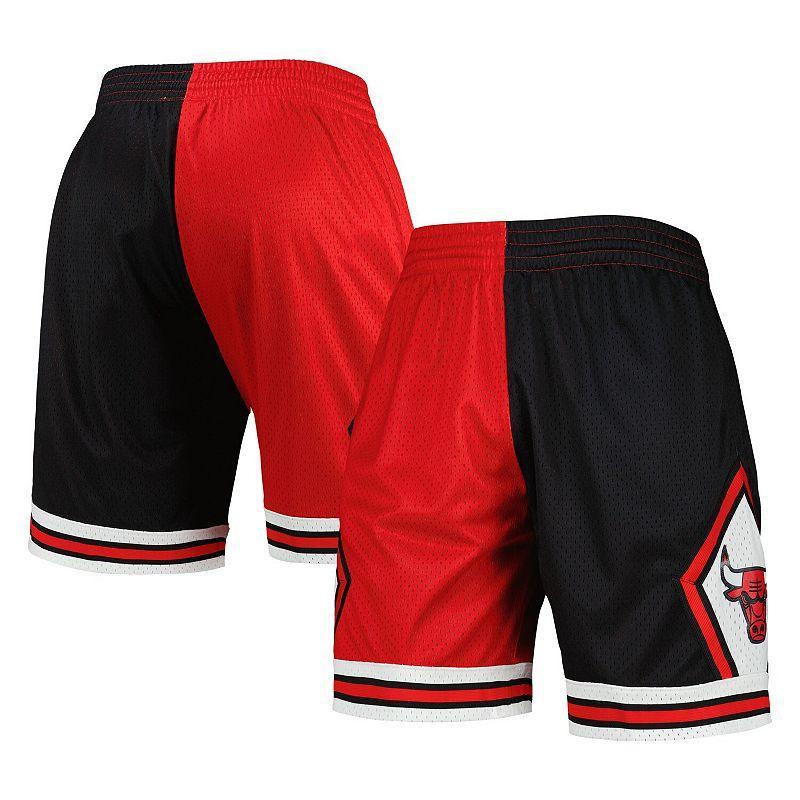 Mens Mitchell & Ness /Red Chicago Bulls Hardwood Classics 1997 Split Swingman Shorts Product Image