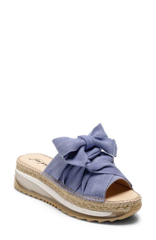 Free People Chapmin Suede Sport Bow Espadrille Platform Slide Sandals Product Image