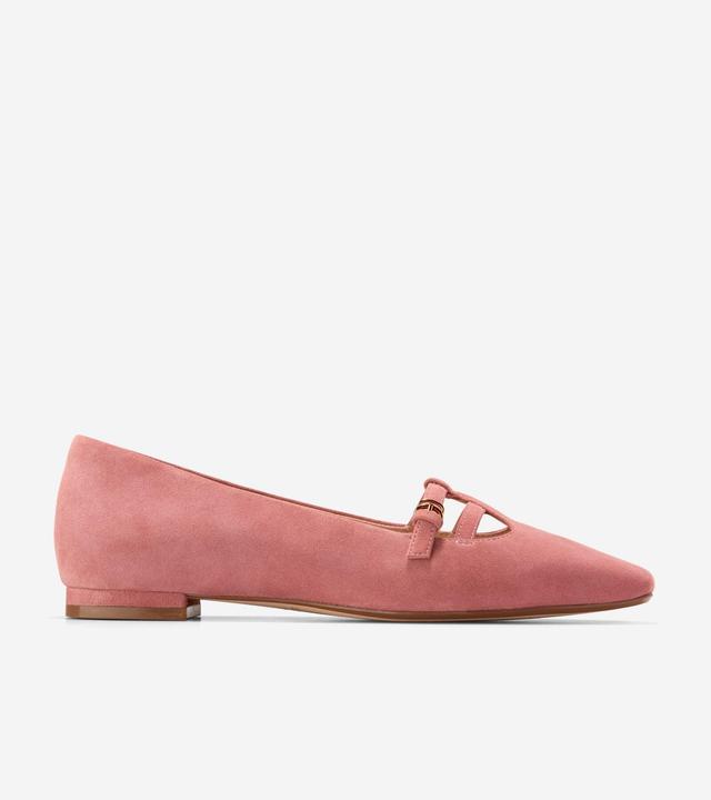 Cole Haan Womens Brigid T Strap Ballet Flats - Medium Pink Size 10 Product Image