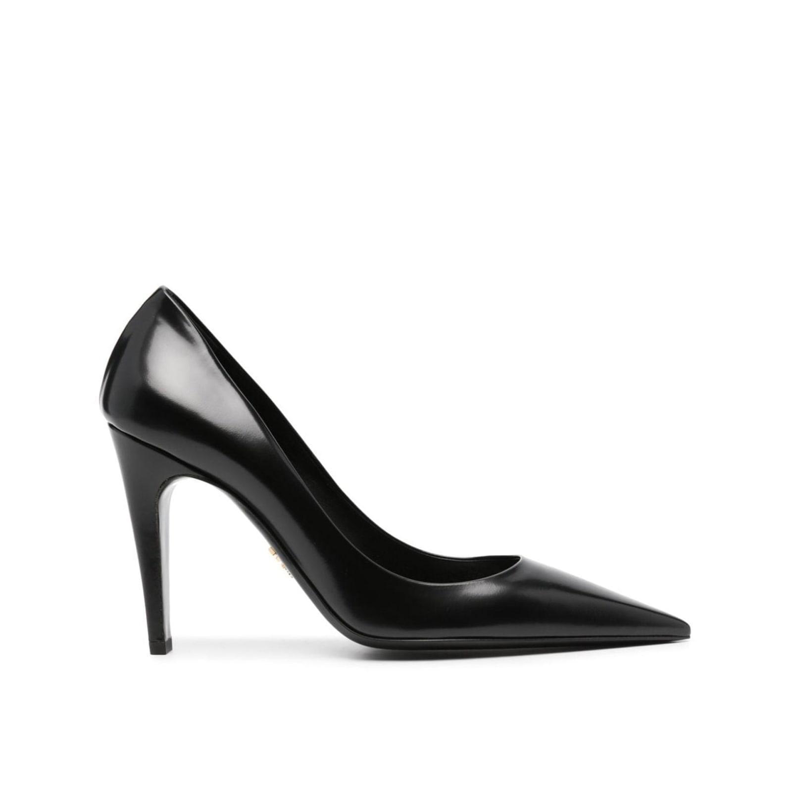 PRADA 85mm Leather Pumps In Black product image