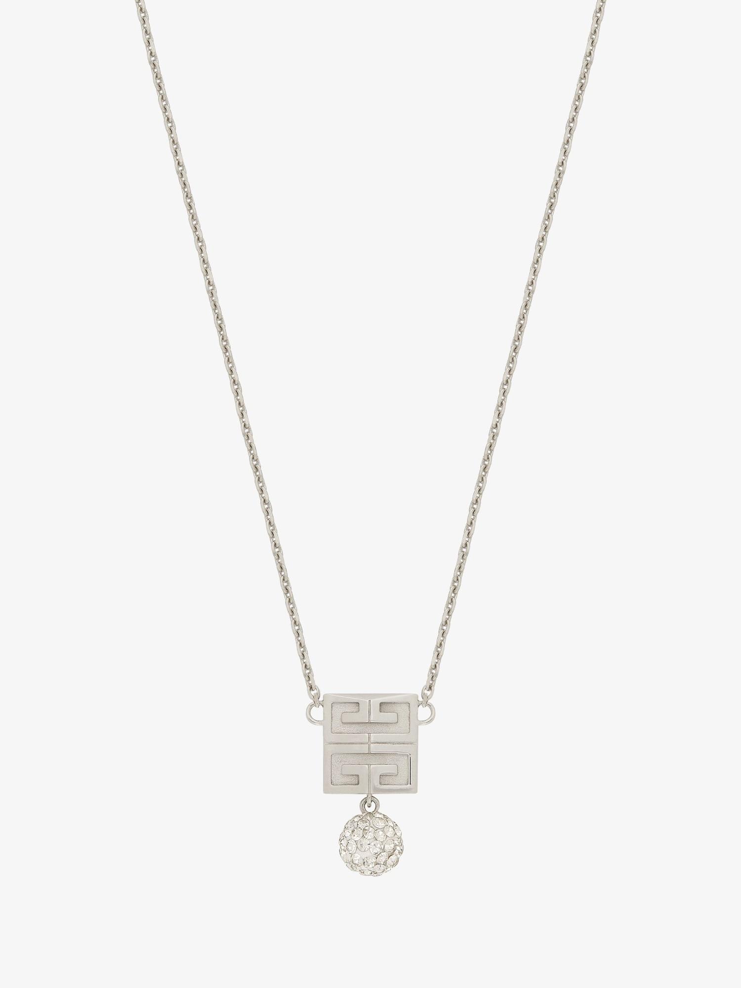 4G necklace in metal with crystals Product Image