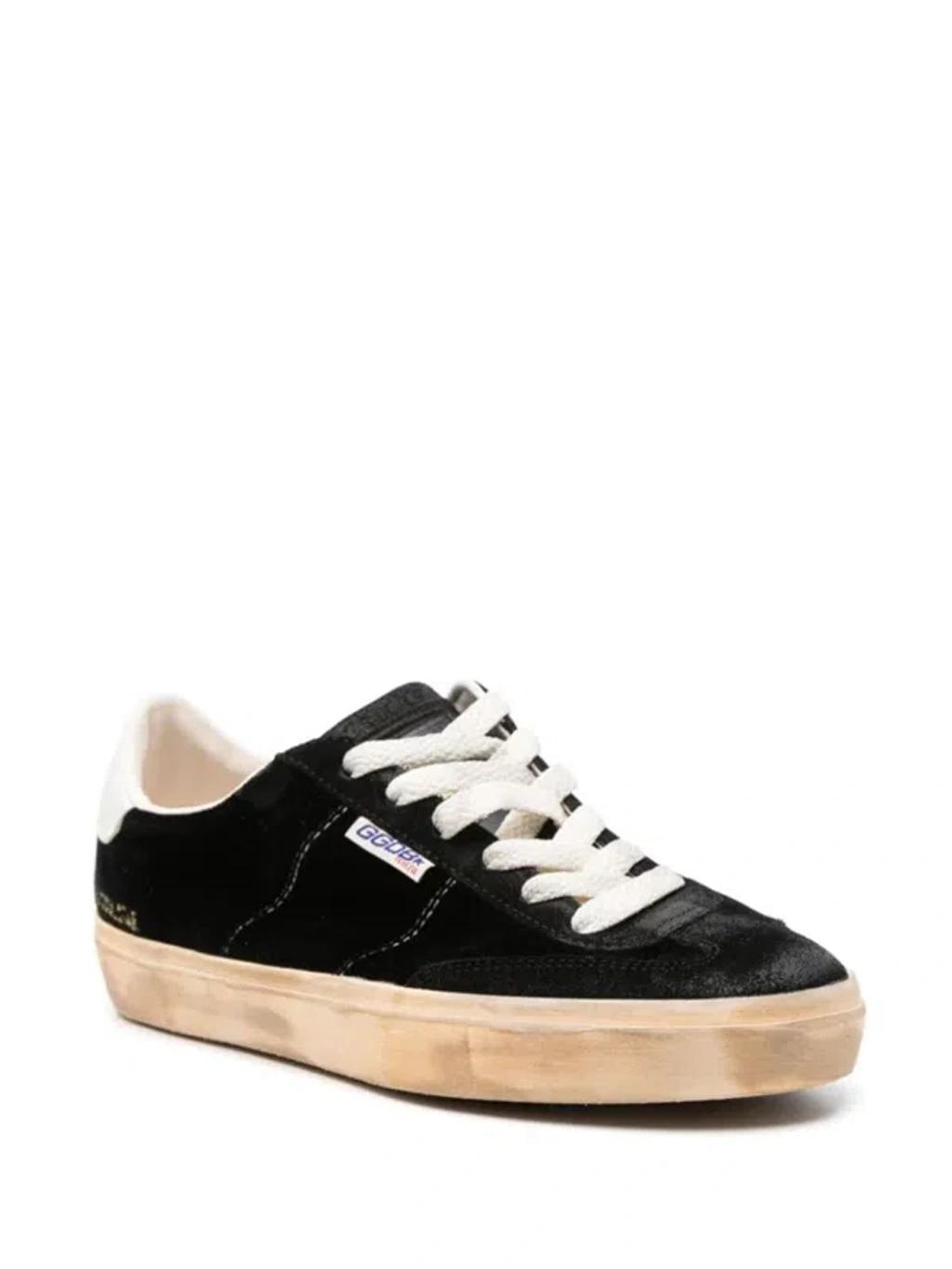 GOLDEN GOOSE Soul-star Velvet Sneakers In Black/milk Product Image