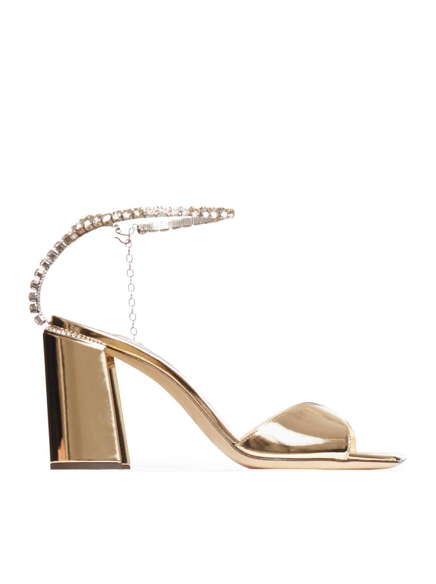 JIMMY CHOO Saeda Sandal 85 In Metallic Product Image