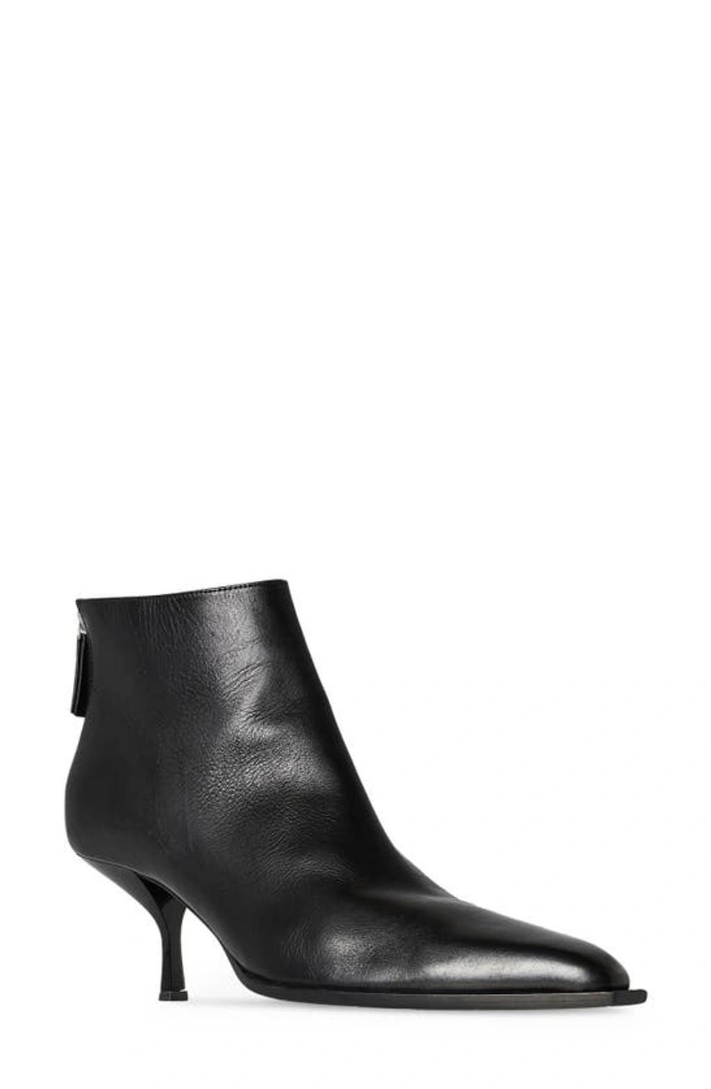 65mm Coco Leather Ankle Boots In Black Product Image