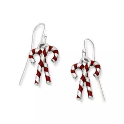 Enamel Candy Cane Earrings Product Image