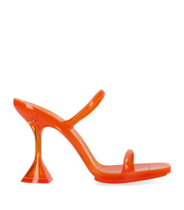 Brito 95mm Translucent Mules In Orange Product Image