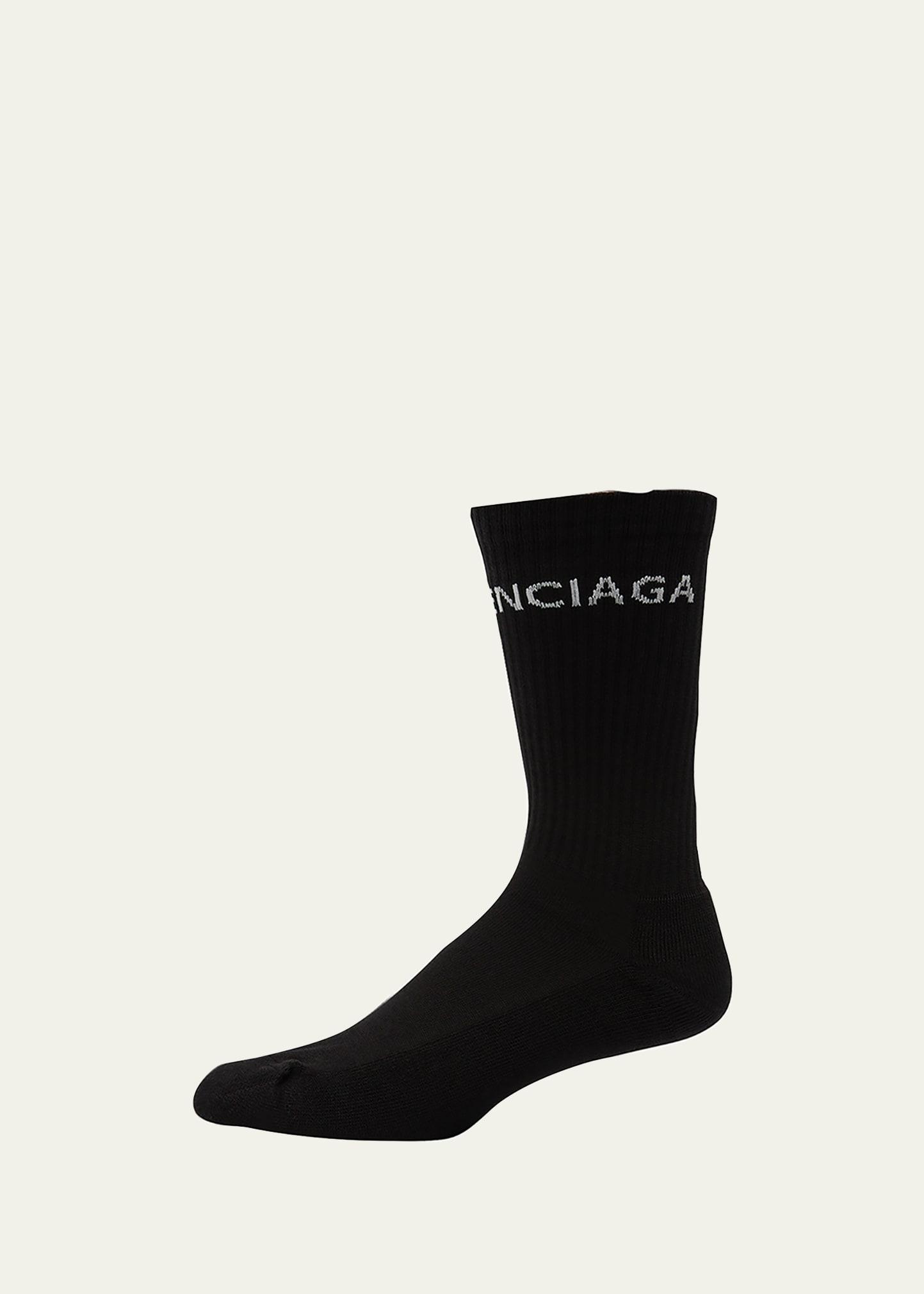 Mens Logo-Knit Tennis Socks Product Image