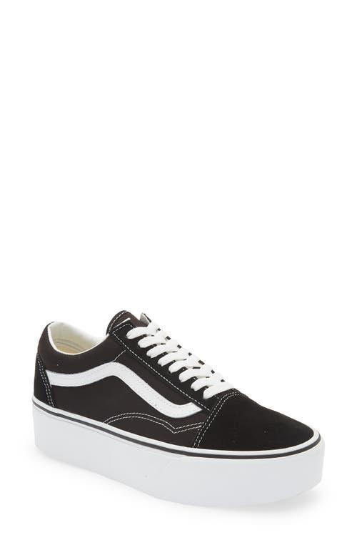 Vans Womens Vans Old Skool Stackform - Womens Shoes Black/White Product Image