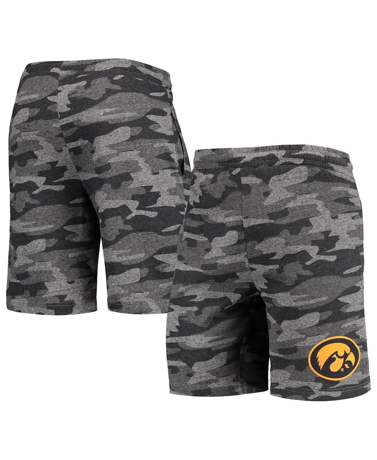 Mens Concepts Sport Charcoal/Gray Iowa Hawkeyes Camo Backup Terry Jam Lounge Shorts Product Image