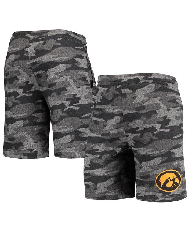 Mens Concepts Sport Charcoal/Gray Iowa Hawkeyes Camo Backup Terry Jam Lounge Shorts Product Image