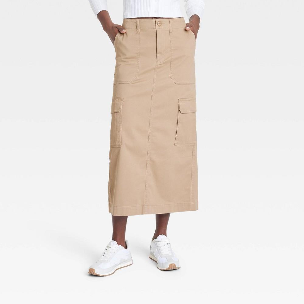 Womens Cargo Midi Skirt - Universal Thread Tan Product Image