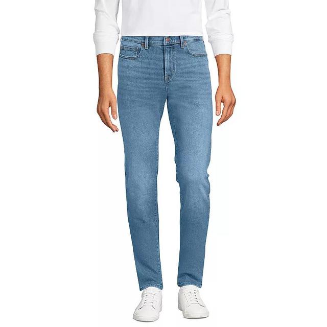 Lands End Mens Recover 5 Pocket Straight Fit Denim Jeans Product Image