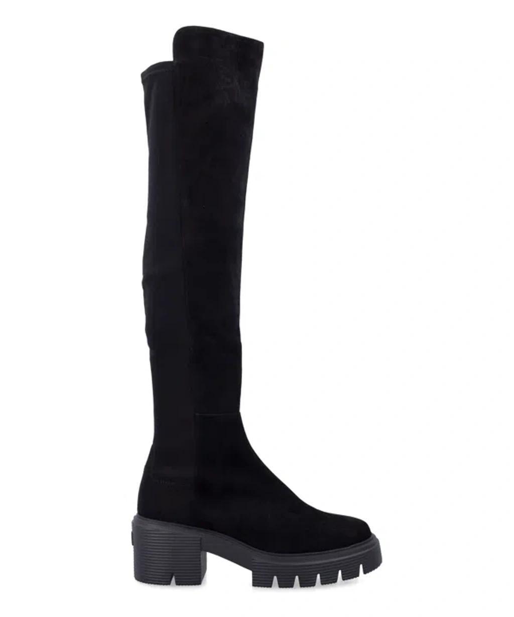 STUART WEITZMAN Soho70mm Suede Knee-high Boots In Black Product Image