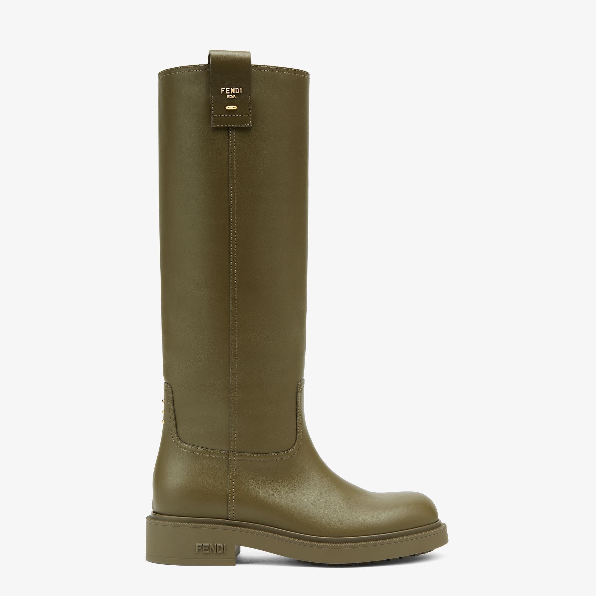 Fendi FiloGreen leather boots Product Image