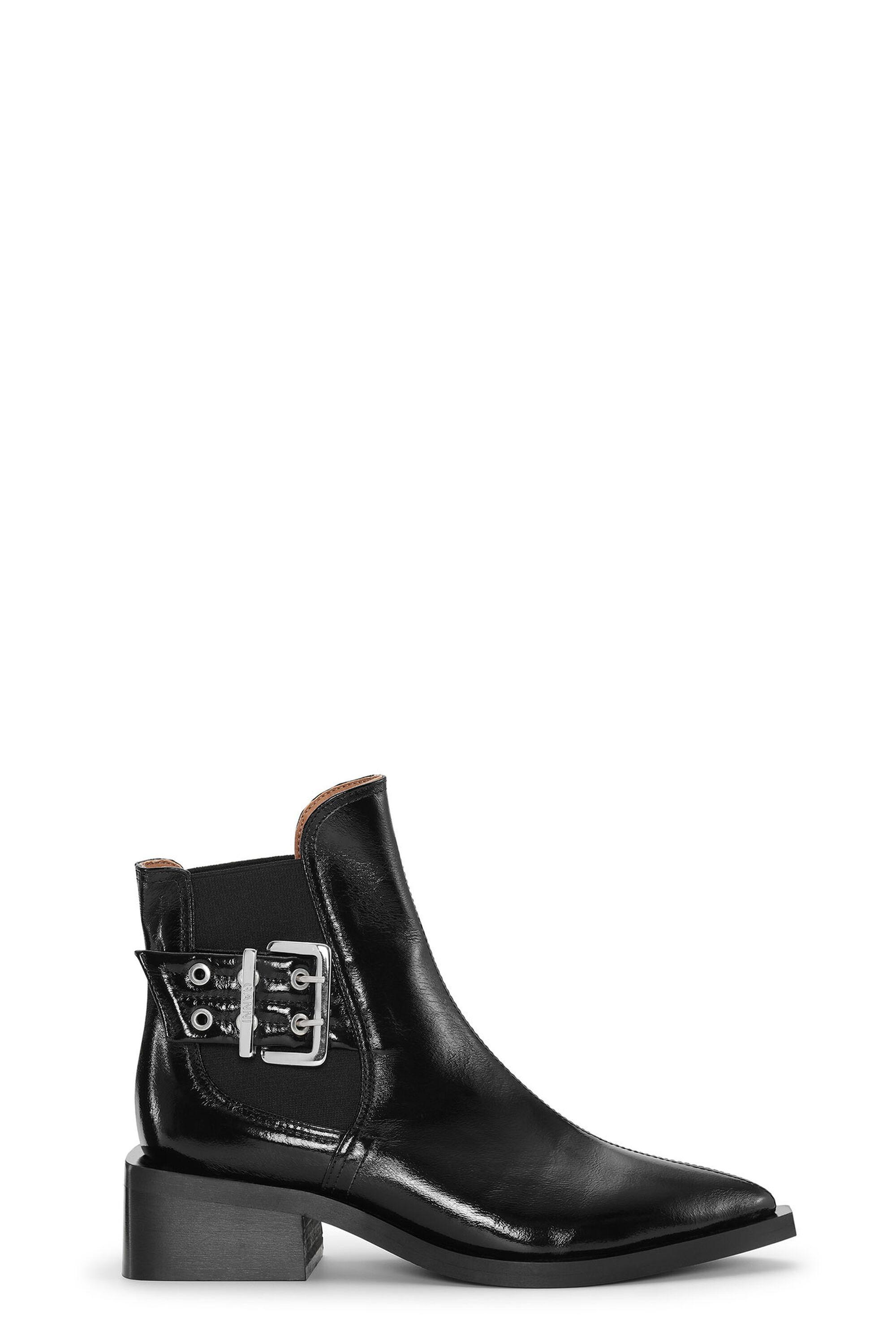 Black Chunky Buckle Chelsea Boots product image