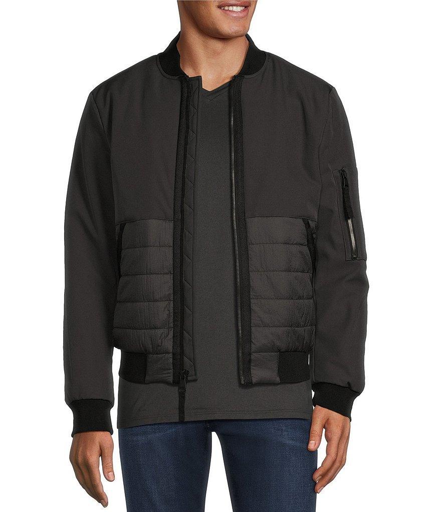 Murano Softshell Mixed Media Bomber Jacket Product Image