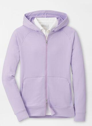 Peter Millar Womens Beaumont Full Zip Hoodie | Color: Garden Violet | Size: XS Product Image