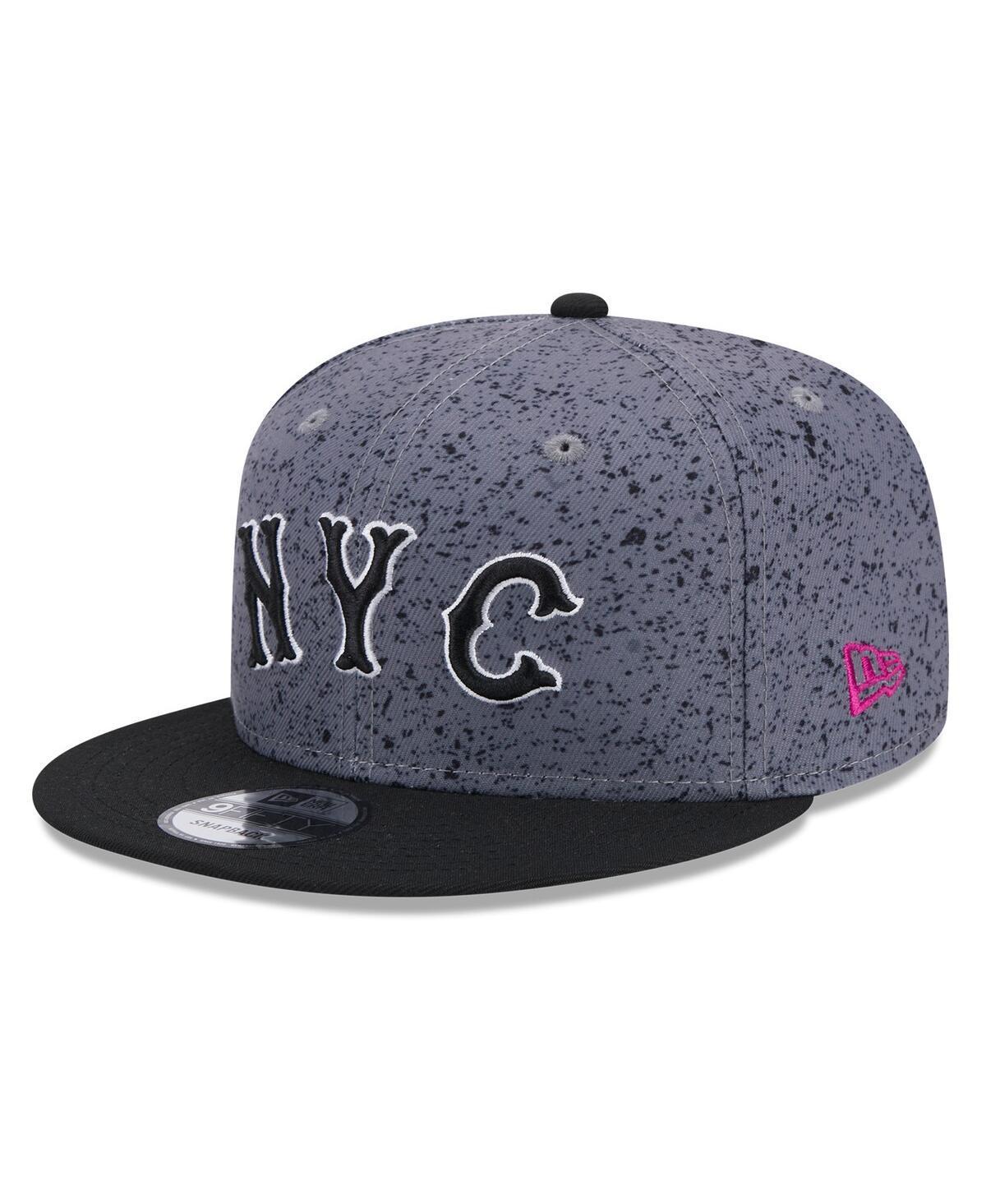 New Era Mens Graphite New York Mets 2024 City Connect Alternate 9FIFTY Snapback Hat - Graphite, Black Product Image