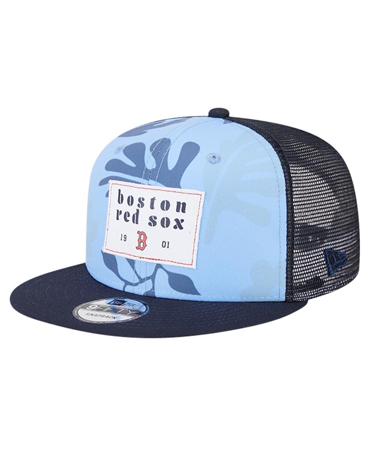 New Era Mens Navy Boston Red Sox Bikini Bottom Trucker 9FIFTY Snapback Hat Product Image