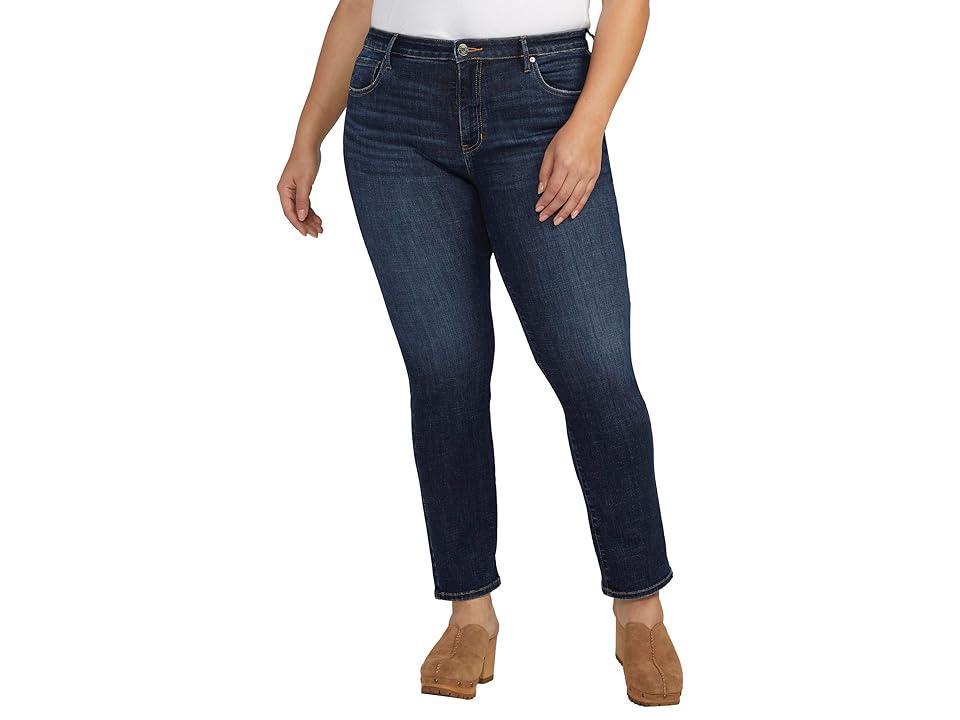 Jag Plus Size Cassie Mid Rise Slim Straight Leg Jeans Product Image