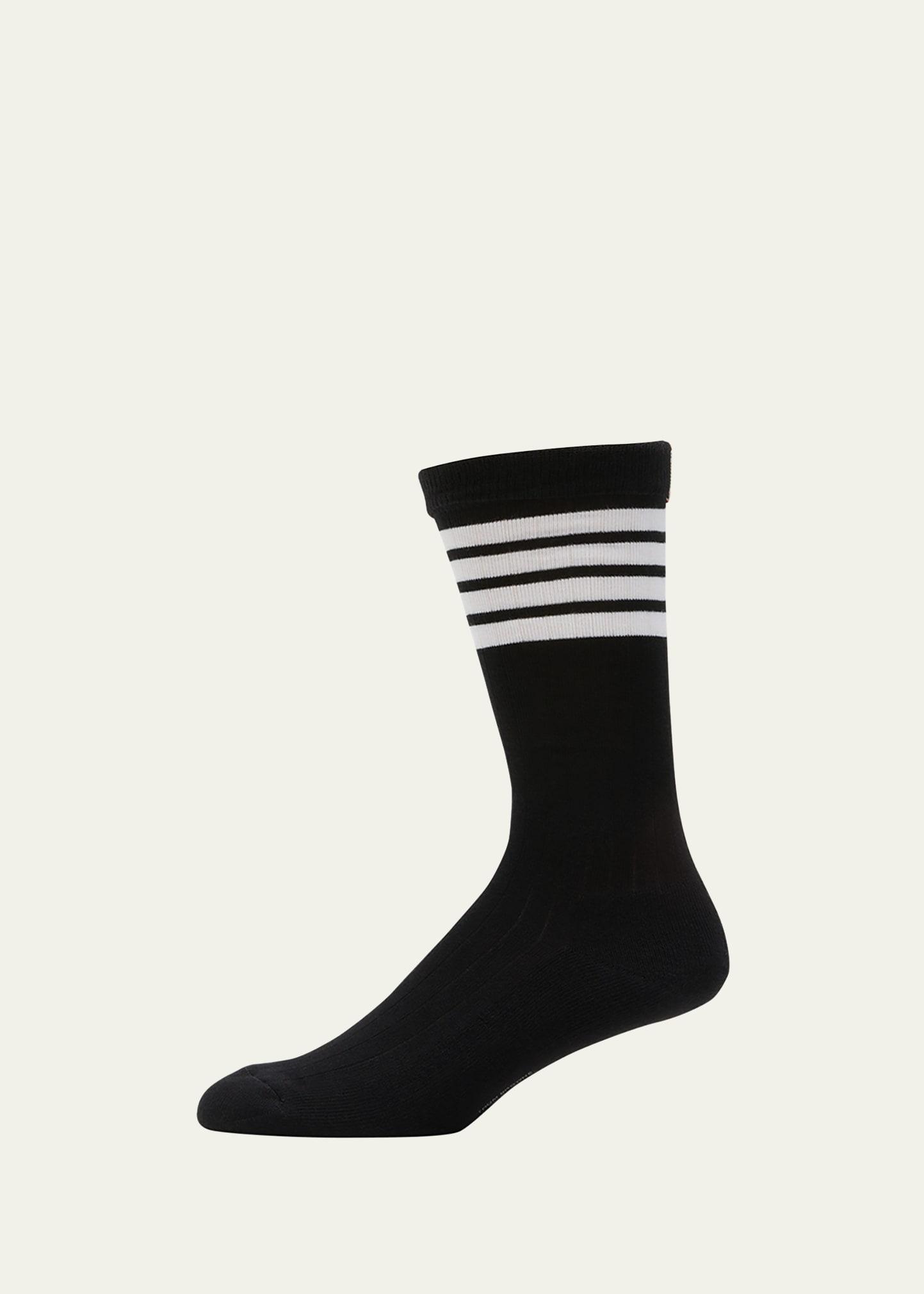 Mens 4-Bar Athletic Mid-Calf Socks Product Image