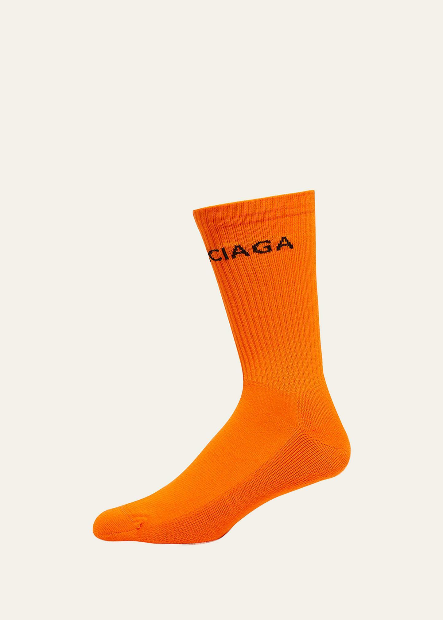 Mens Logo-Knit Tennis Socks Product Image