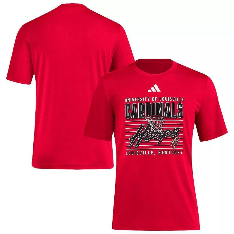 Mens adidas Louisville Cardinals Locker Swish Tri-Blend T-Shirt Product Image