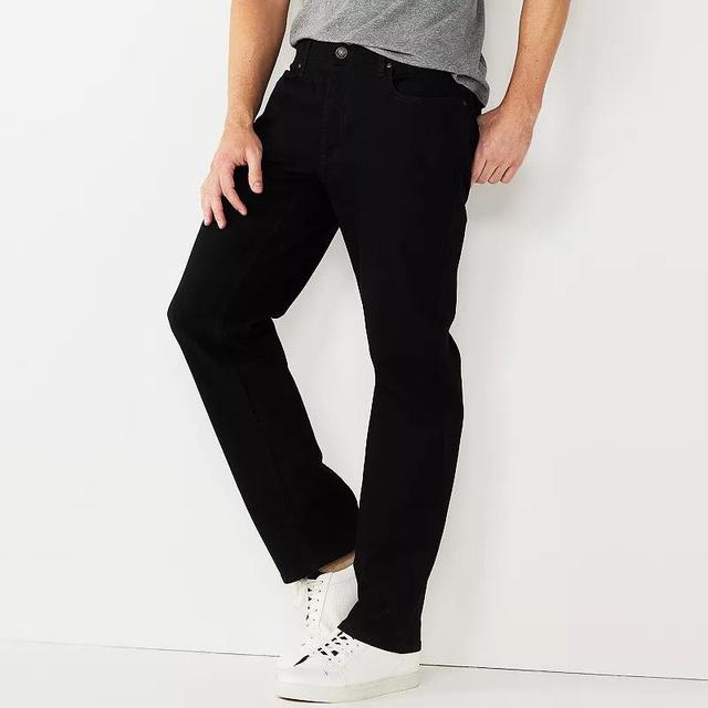 Mens Sonoma Goods For Life Straight-Fit Flexwear Jean Black Product Image