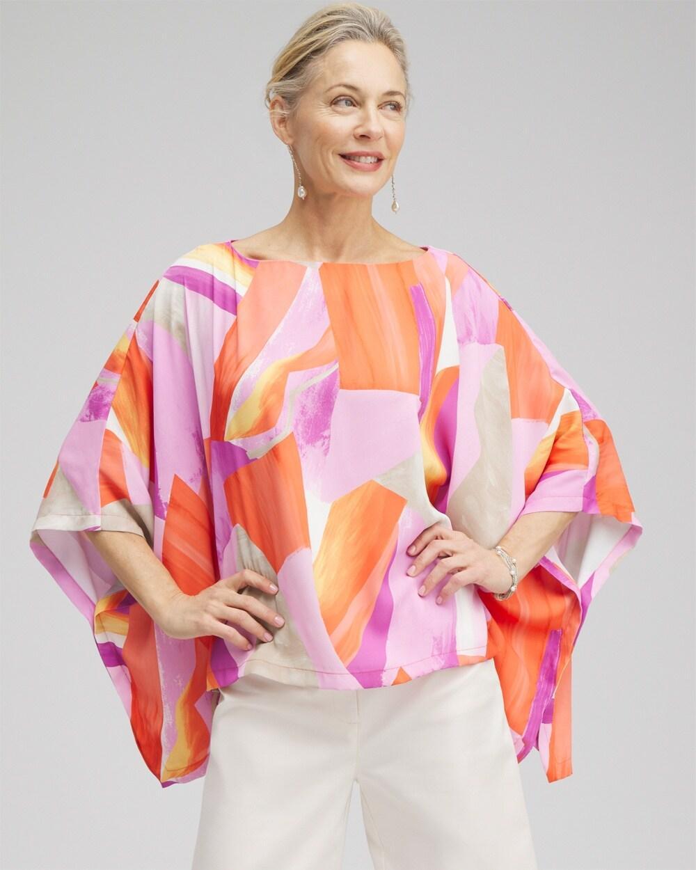 Abstract Print Poncho Product Image