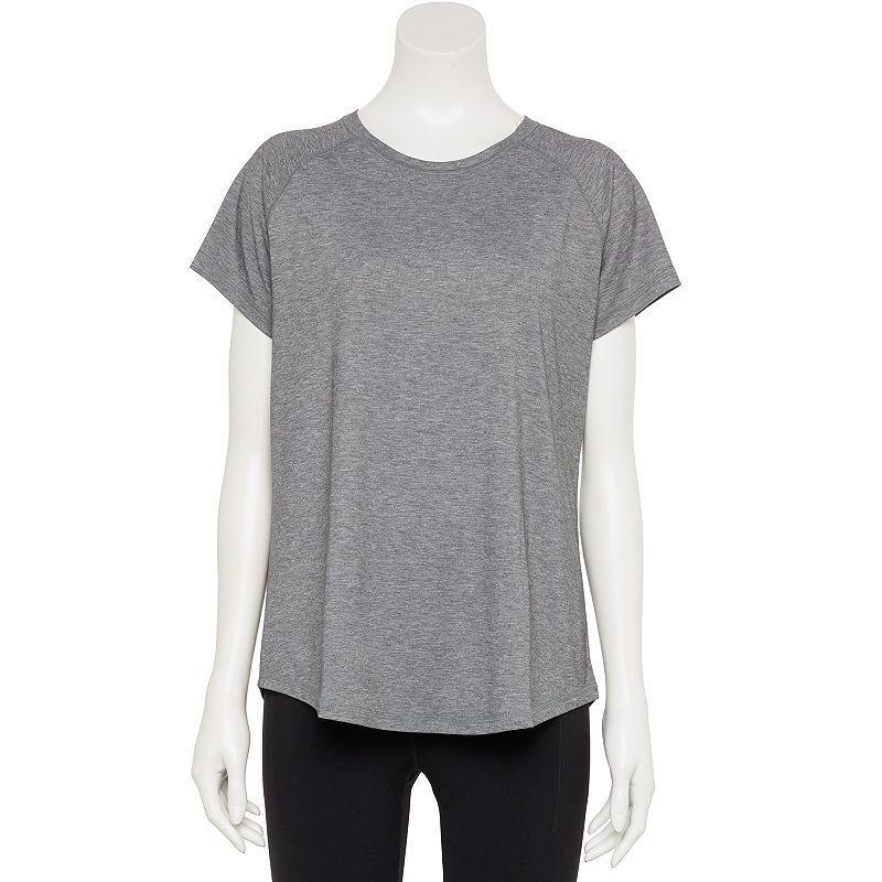 Womens Tek Gear Adaptive Core Raglan Tee Smokey Grey Product Image