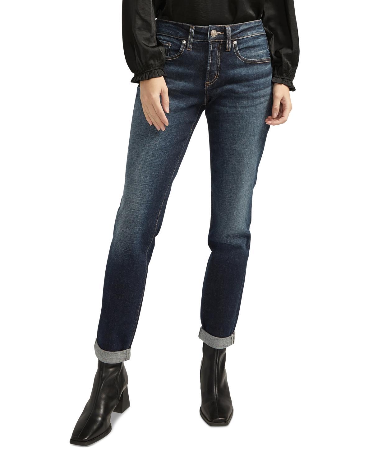 Silver Jeans Co. Womens Mid-Rise Slim-Leg Boyfriend Jeans Product Image