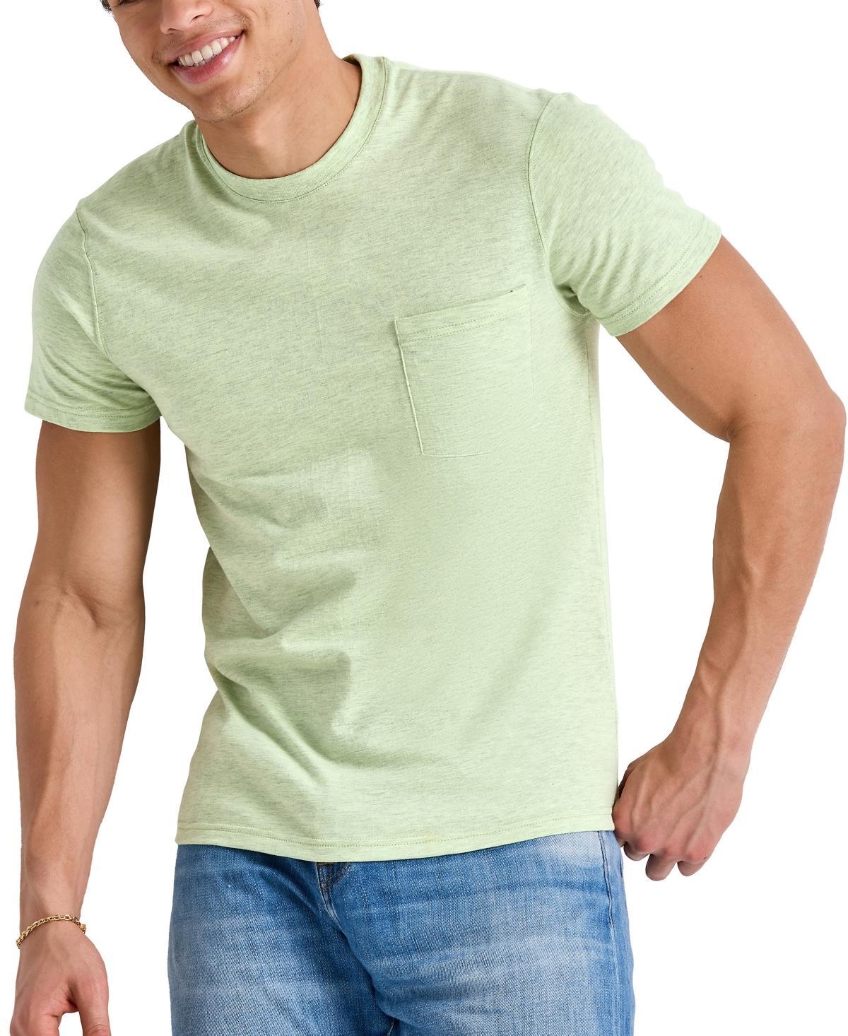 Hanes Originals Mens Tri-Blend Pocket T-Shirt Eco White 2XL Product Image