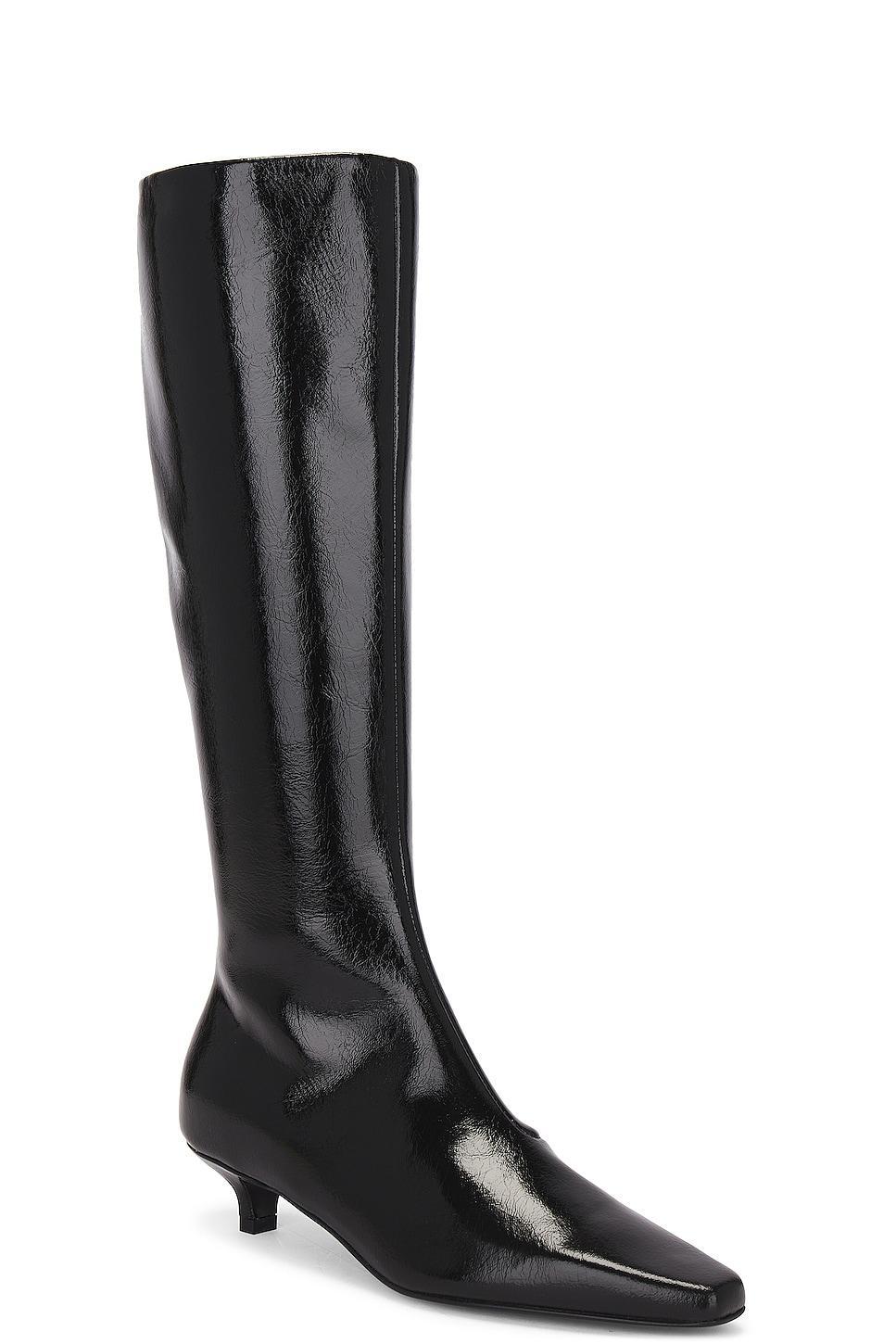 Toteme - The Slim Leather Knee Boots - BlackModa Operandi Product Image
