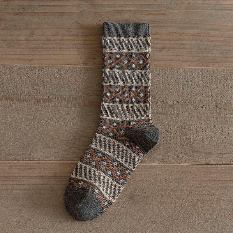 Patterned Crew Socks Product Image