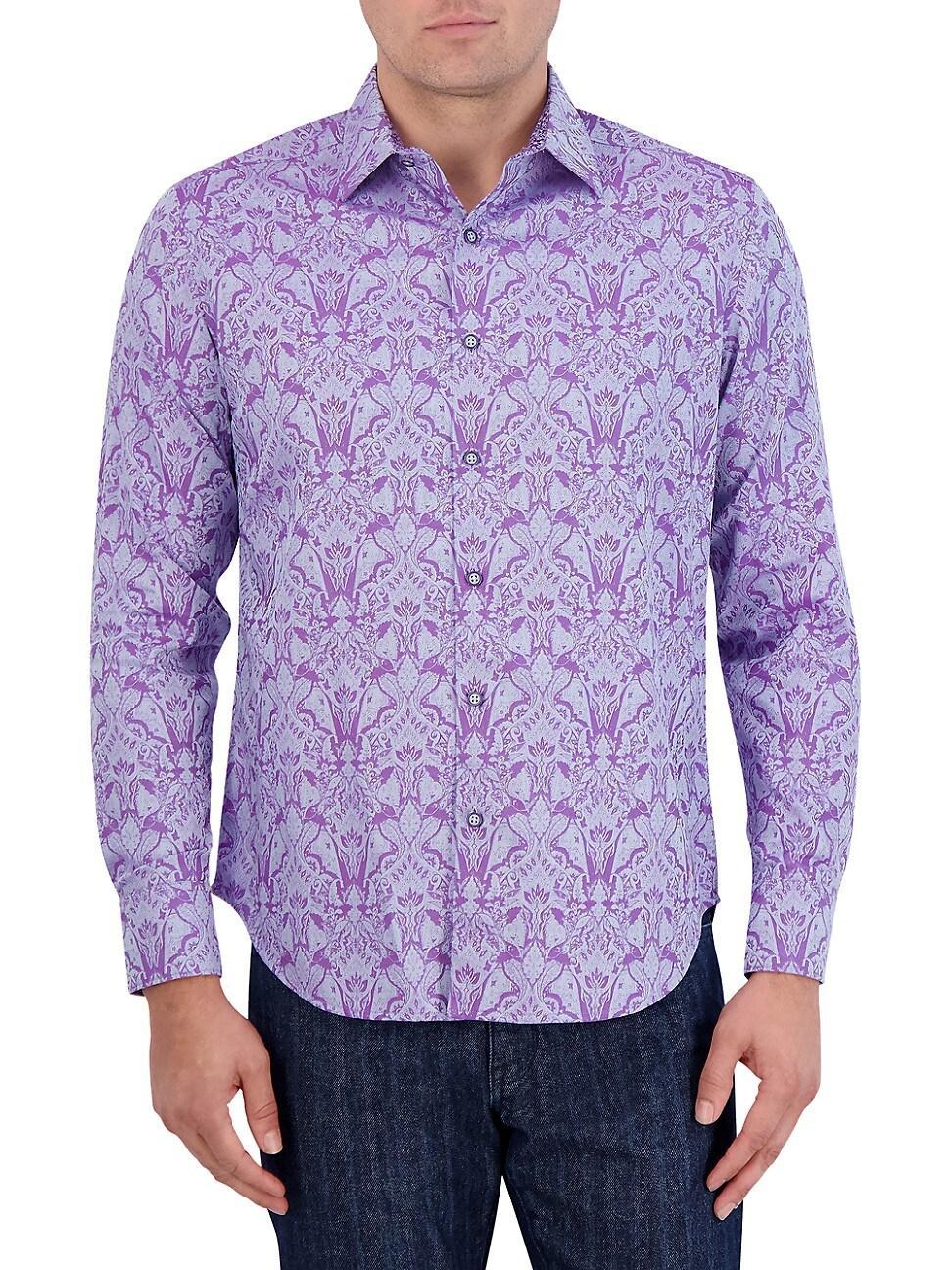 Robert Graham Highland 4 Cotton Blend Classic Fit Button Down Shirt Product Image