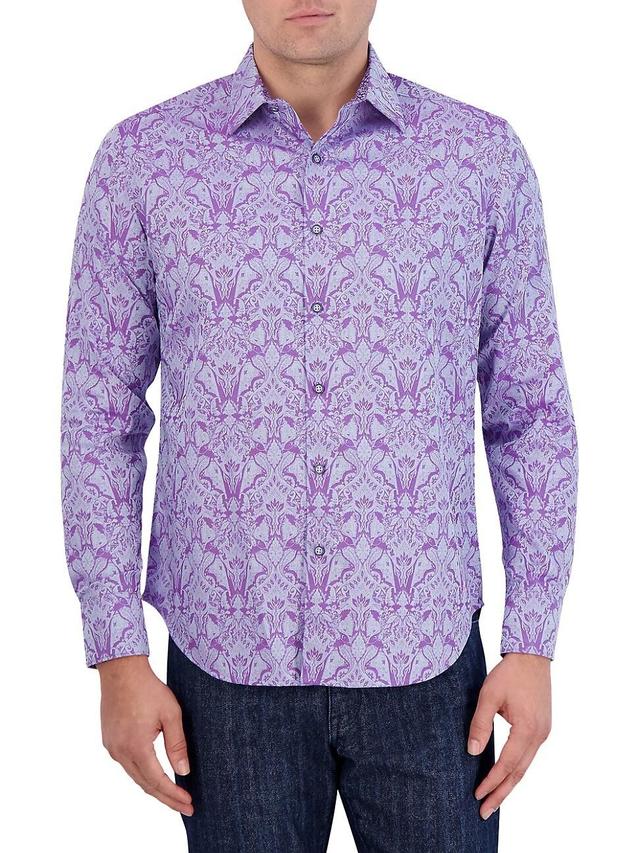 Robert Graham Highland 4 Cotton Blend Classic Fit Button Down Shirt Product Image