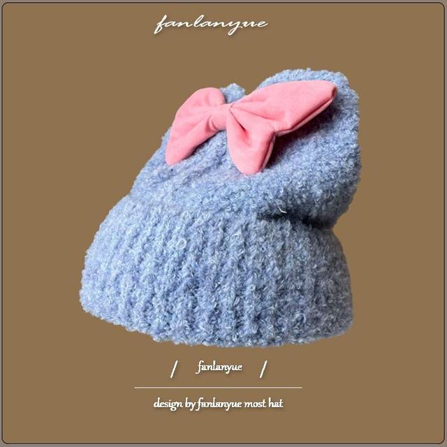 Plain Bow Beanie Product Image