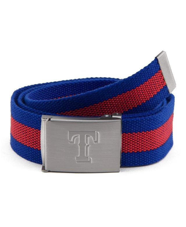 Mens Texas Rangers Fabric Belt - Blue Product Image