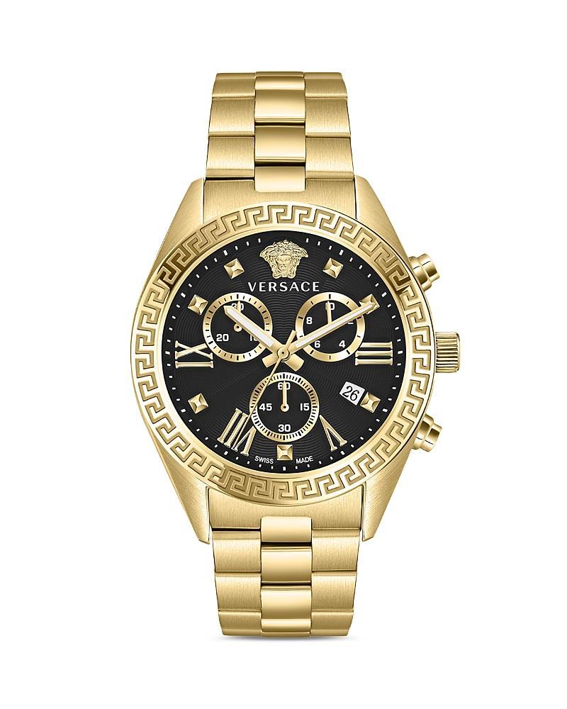 Versace Greca Chronograph Leather Strap Watch, 40mm Product Image