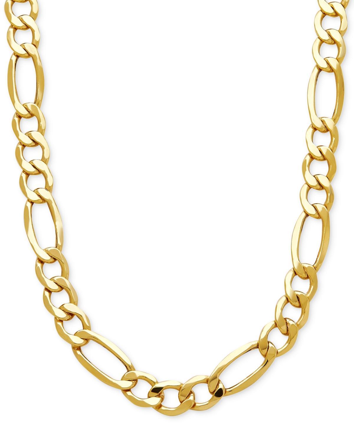 Italian Gold Mens Figaro Link Chain Necklace (7-1/5MM) in 10k Gold Product Image