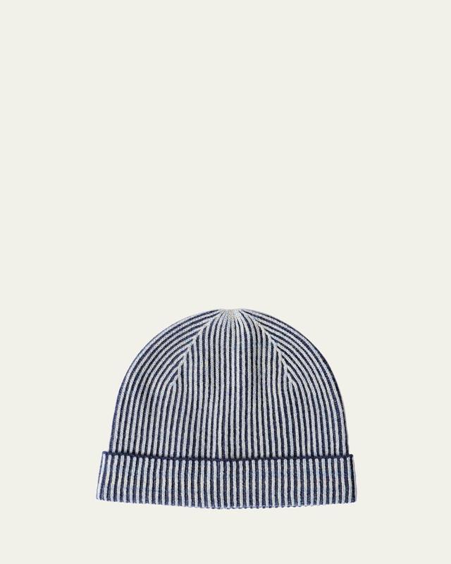 Mens Cashmere Rib Beanie Hat Product Image