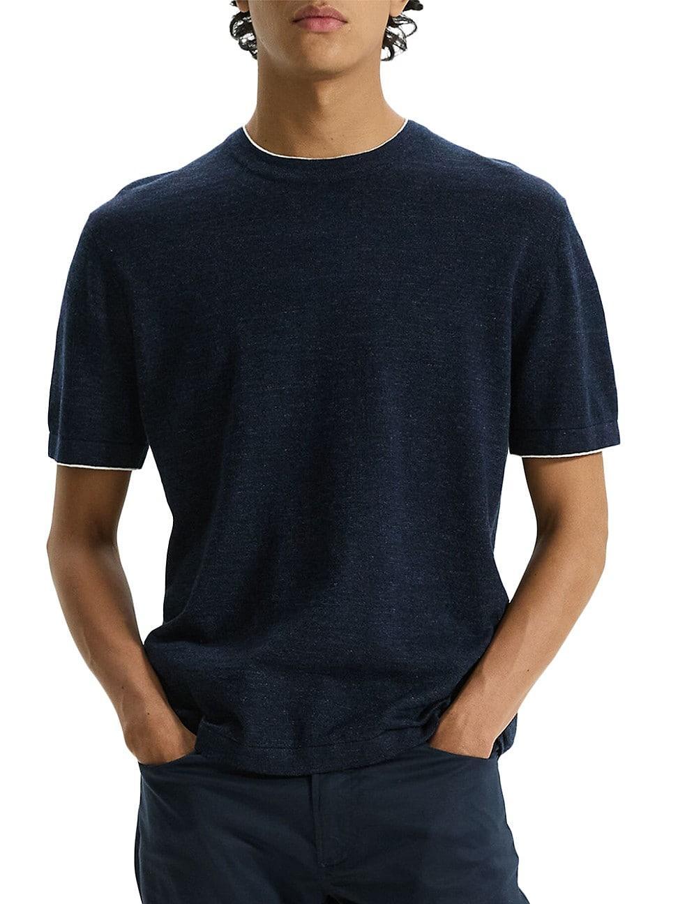 Mens Kolben Linen-Blend Crewneck T-Shirt Product Image