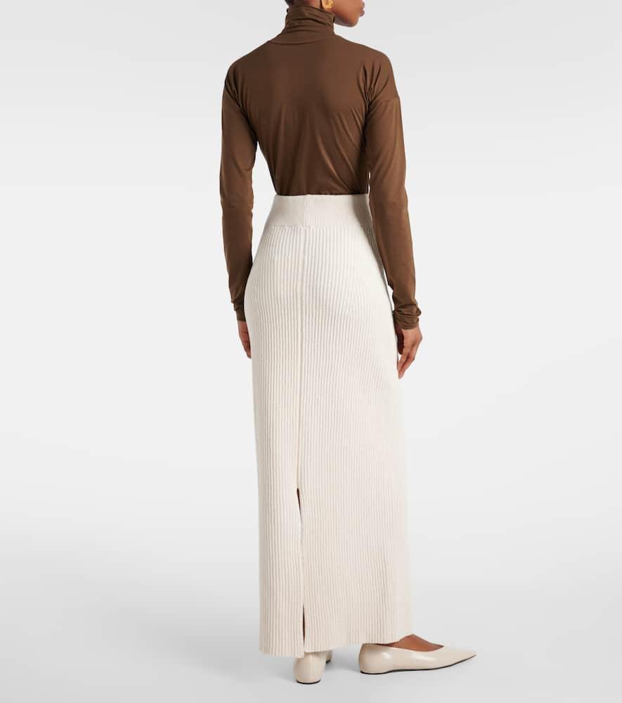 TOTÊME Cotton-blend Bouclé Maxi Skirt In Ecru Product Image