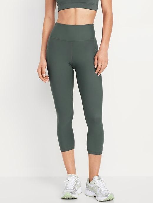 High-Waisted PowerSoft Crop Leggings Product Image