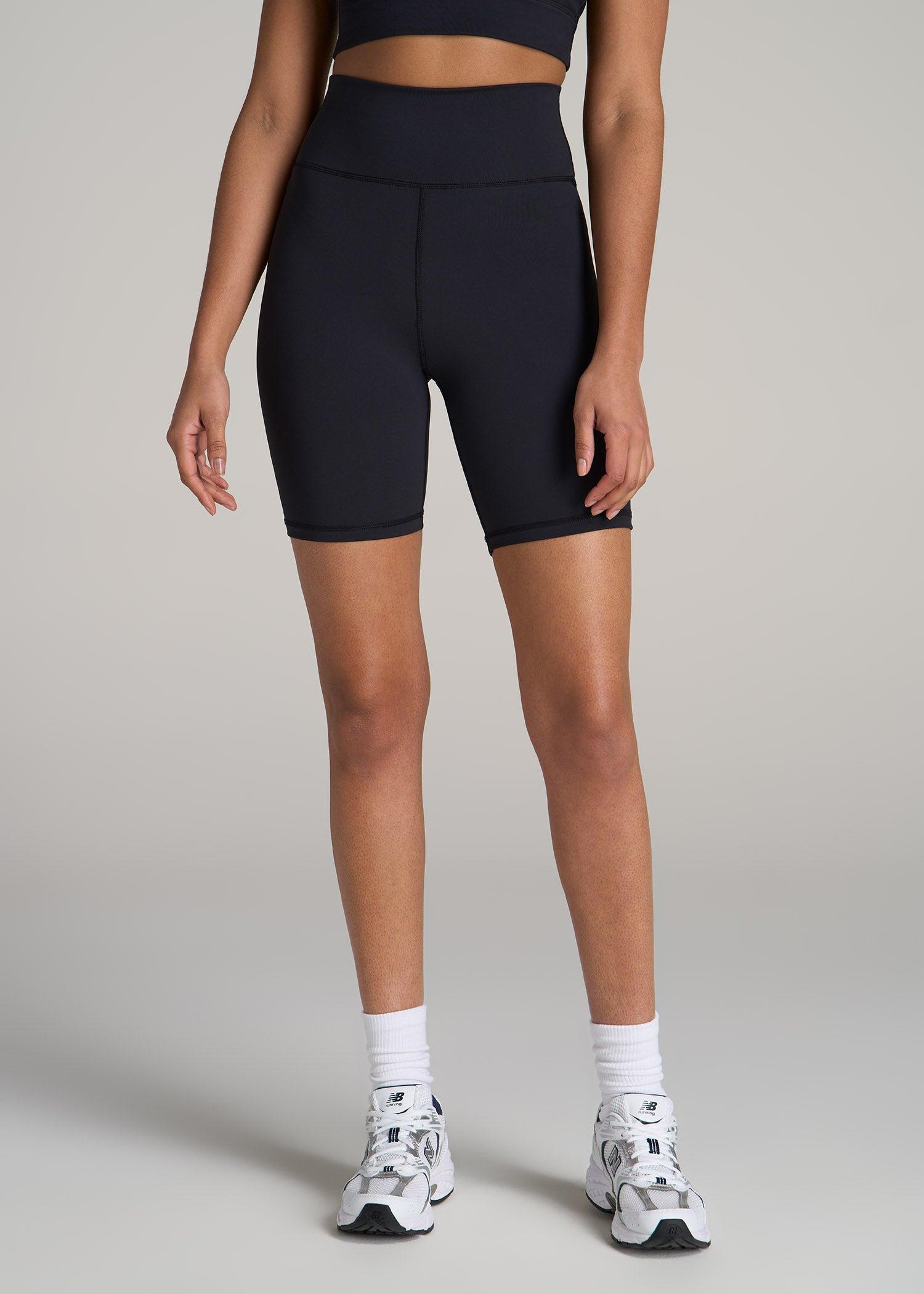 Balance Bike Shorts for Tall Women in Black Product Image