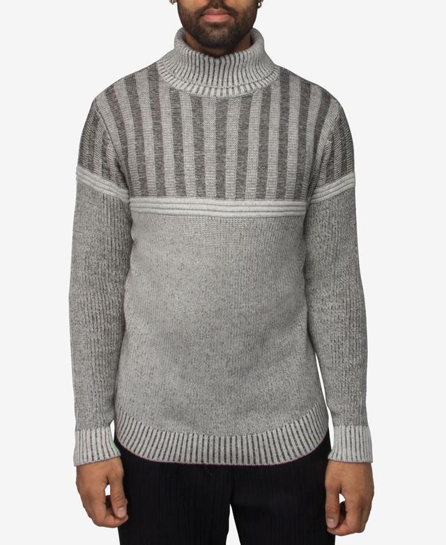 X-Ray Mens Ribbed Pattern Turtleneck Sweater Product Image