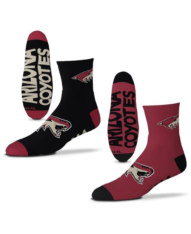 Mens For Bare Feet Arizona Coyotes 2-Pack Team Quarter-Length Socks Product Image